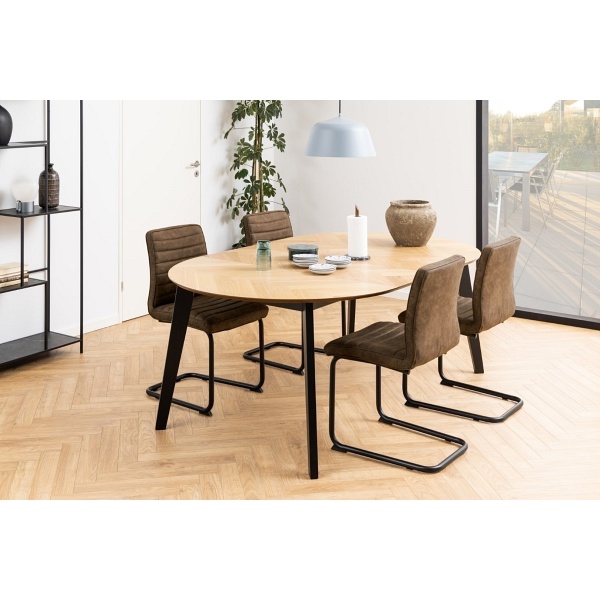 Stół rozkładany Georgetown okrągły dąb - ACTONA